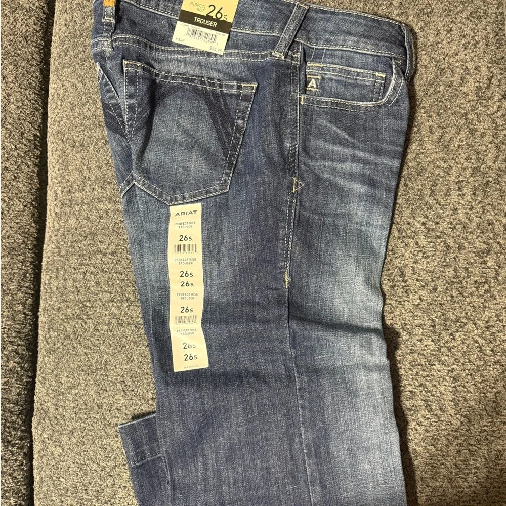 Ariat Women’s Dark Blue Perfect Rise Trousers - Picture 2 of 3